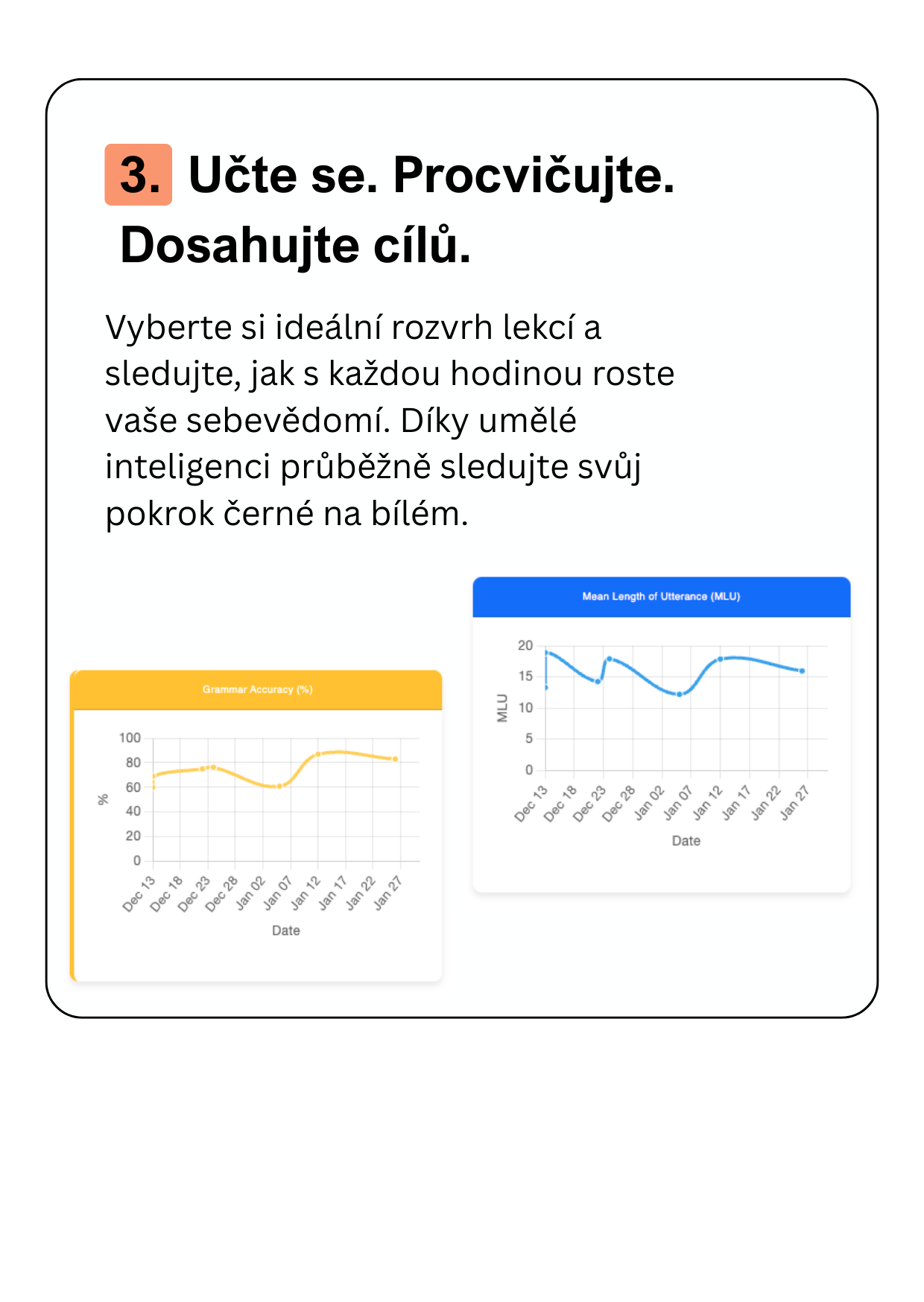 3. Učte se. Procvičujte. Dosahujte cílů